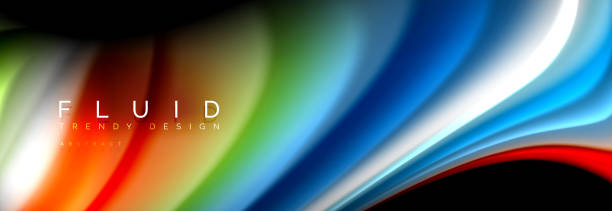 istock Abstract liquid colorful banner. Trendy wavy dynamic design. Fluid color shapes. 1124938647