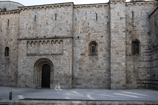 istock Old ancient Cathedral facade in Seu d'Urgell, Catalonia 1124942764