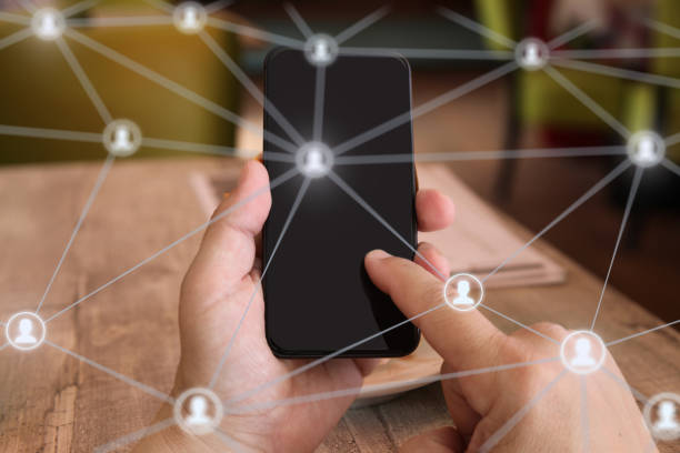 istock Social media icon computer network connection community people mobile phone app 1124945664