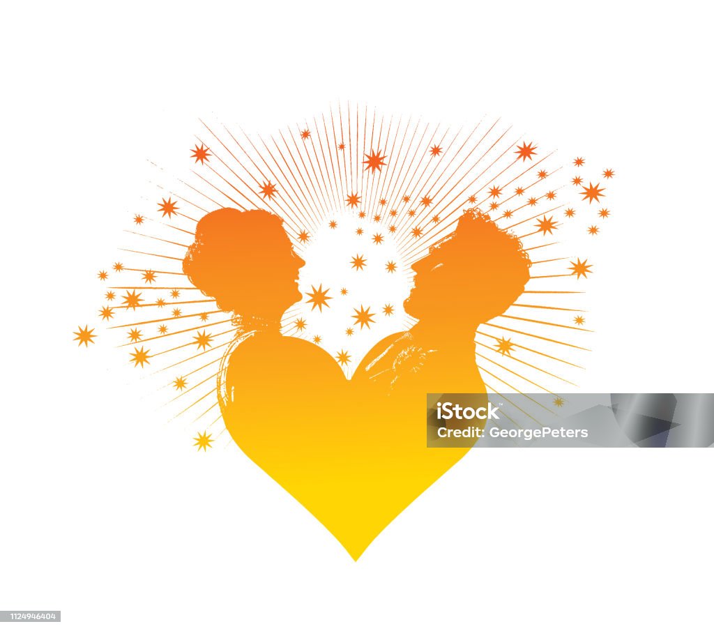 Bride and Groom's with stars and heart Bride and Groom's with stars and hearts Bride stock vector