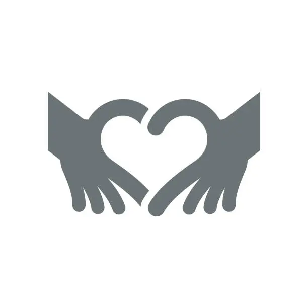 Vector illustration of Hands making heart shape