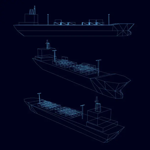 Vector illustration of Set tankers