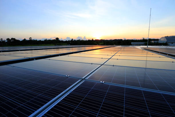istock Solar PV Rooftop Beautiful Sunset Sky 1124958319
