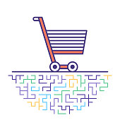 istock Shopping Cart Medium Flat Line Icon Illustration 1124960172