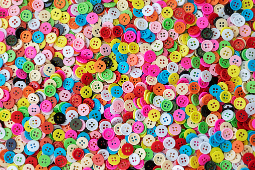 Button plastic colorful for background