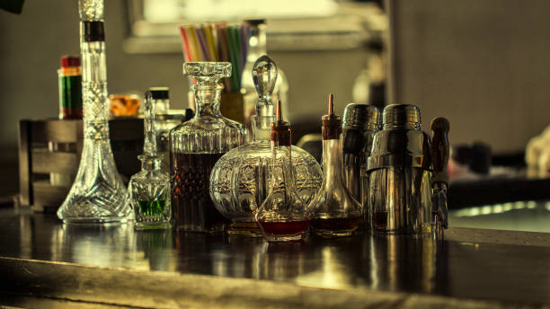 istock Bar interior, a lot of bottles with alcohol 1124963004