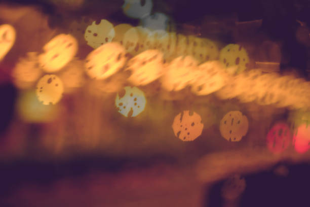 Abstract circular bokeh background of night light
