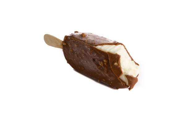 istock Chocolate popsicle Ice cream isolated on white background 1124967481