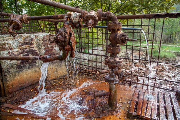 istock well for water extraction, iodine-bromine source 1124972135