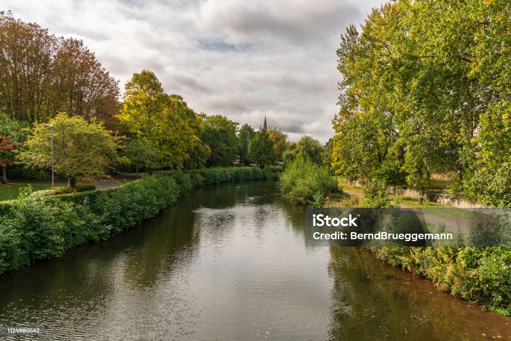 Taunton, England, UK The River Tone in Taunton, Somerset, England, UK Taunton - Somerset Stock Photo