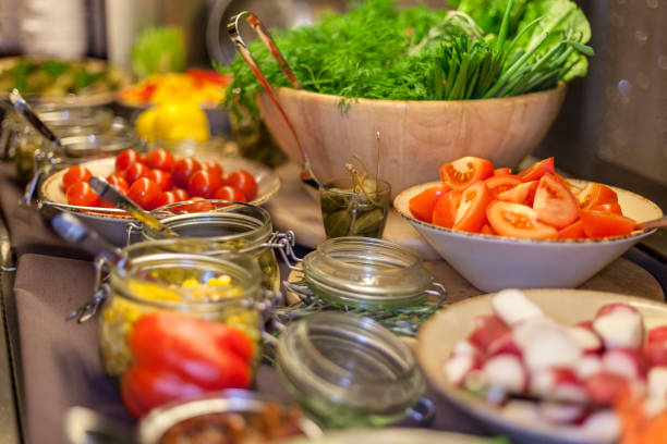 istock Choice of salads, buffet 1124980998
