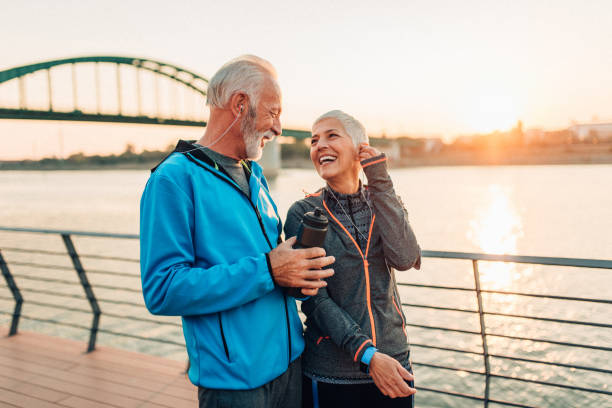 istock Enjoying the music after jogging 1124983023