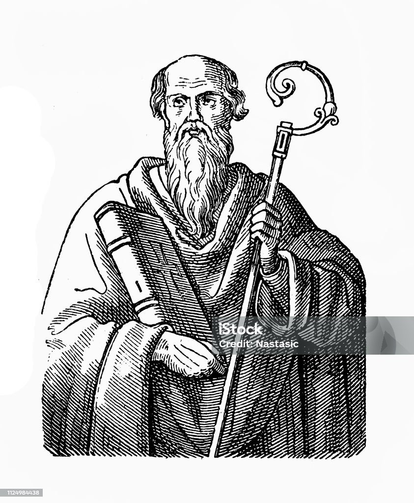Athanasius of Alexandria (c.298-373), Bishop of Alexandria Illustration of Athanasius of Alexandria (c.298-373), Bishop of Alexandria Authority stock illustration