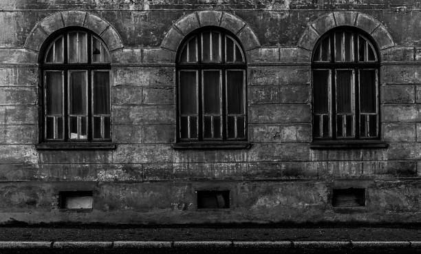 istock Old abandoned building with some nice symmetry 1124984635