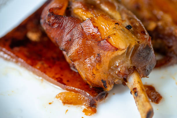 istock Crackling juicy pork knee. 1124984834