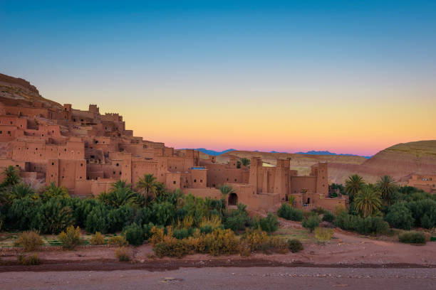 istock Sunset behind Ait Benhaddou in Morocco 1124987025