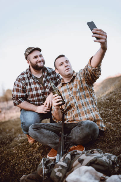 istock Hunters Taking a Beer Selfie After a Long Day 1124994281