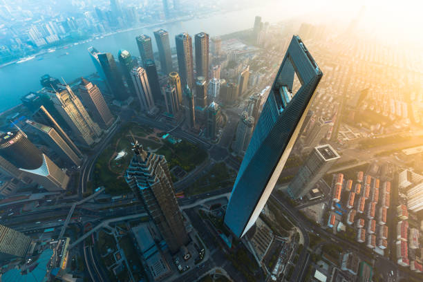 istock Shanghai skyline and cityscape at sunrise 1124994459