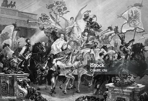 Emperor Wilhelm I The Victorious Founder Of The German Reich Stock Illustration - Download Image Now