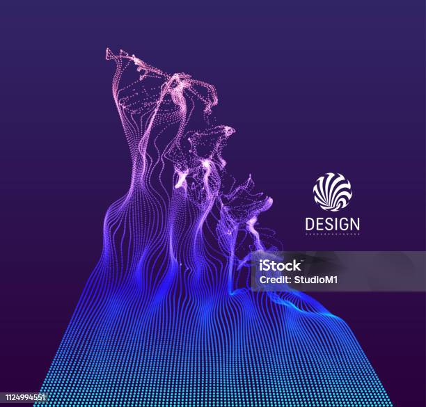 array vector with splash emitted graphic by... Array With Dynamic Emitted Particles Water Splash Imitation Abstract ...