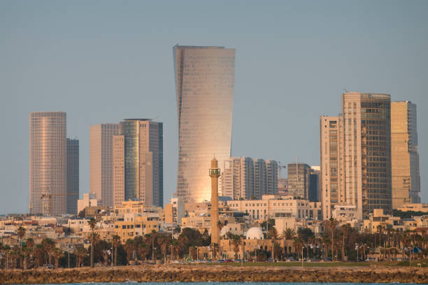 Skyline view of Tel Aviv from the Mediterranean sea