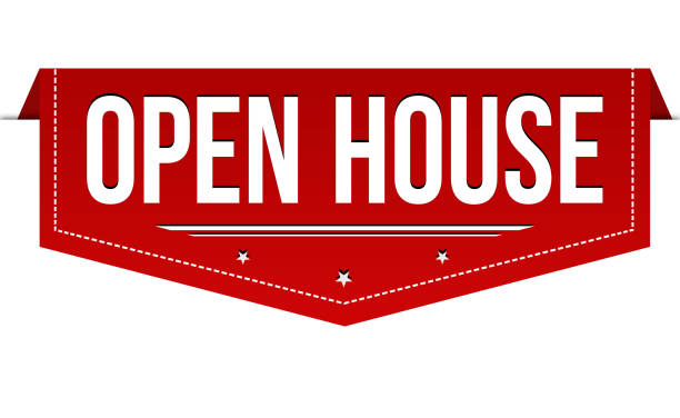 Open House Banner Design Stock Illustration - Download Image Now - Open House - Real Estate, Open, House - Istock