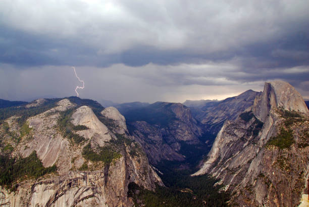 Panoramic View of Yosemite towards Half Dome