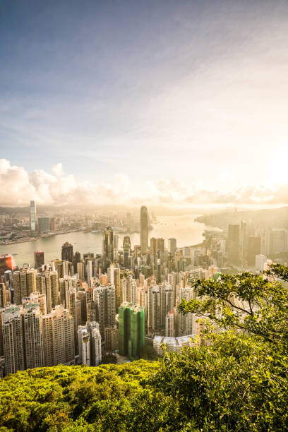 istock Hong kong skyline at sunrise 1125009450