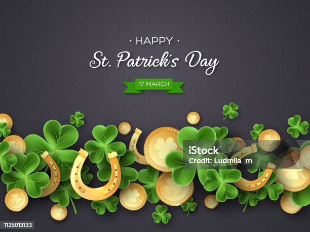 St Patricks Day Salutation Conception Des Vacances Vecteurs libres de droits et plus d'images vectorielles de Saint Patrick
