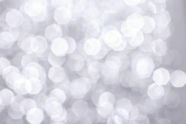 istock Silver glitter festive background with bokeh lights. Celebration concept for Holidays and anniversary. 1125015335