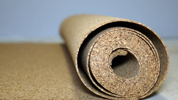 istock natural cork substrate on the floor with laminate 1125020481