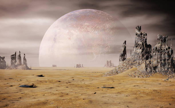 istock alien planet landscape with strange rock formations 1125024050