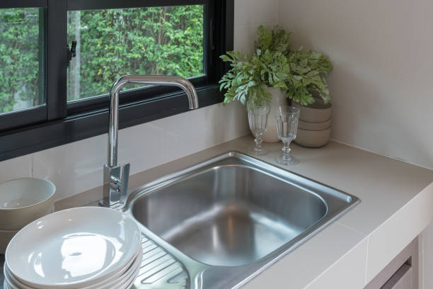 istock sink with faucet in kitchen room 1125028025