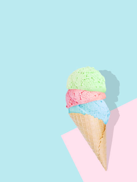 istock Ice cream, sweet tone on pastel background 1125032072