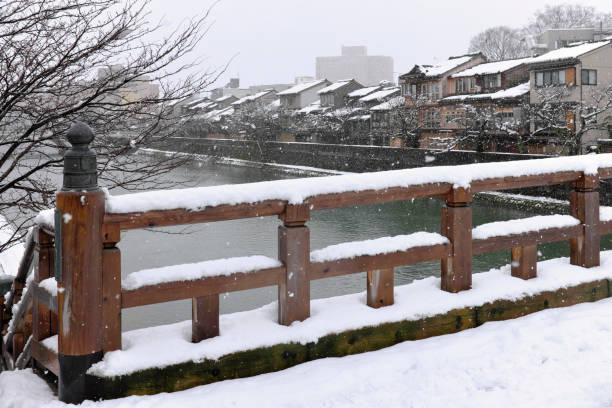 istock Snow scenery of Kazue town 1125032241