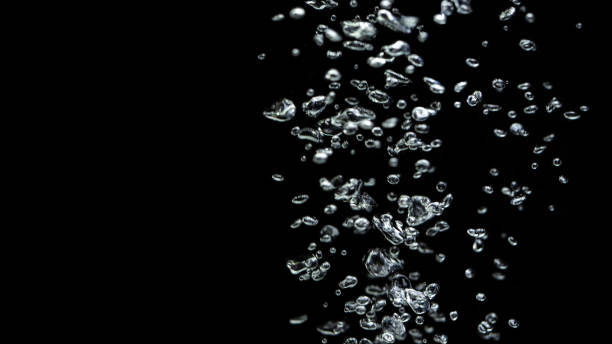 istock waterdrops bubbles on a dark background, Bubbles in the water, Effervescent drink 1125032408