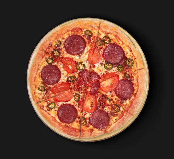 istock Isolated image of a pizza Devil on a black background 1125033554