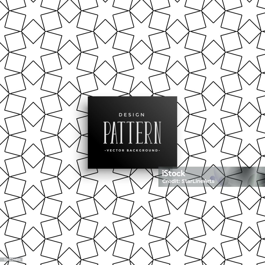 Simple Star Line Pattern Repeating Abstract Star Line Pattern Background Stock Illustration - Download ...