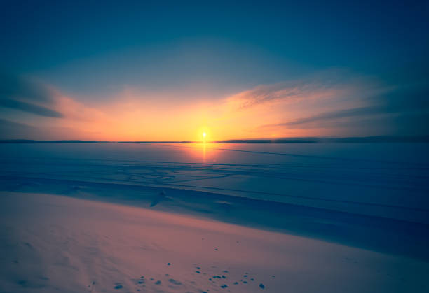 istock Very cold day sunset scenery from Sotkamo, Finland. 1125039044