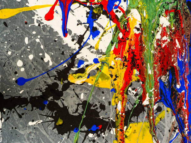 istock paint smudges. Color chaos. Mixed different colors. Expressionism. 1125045269