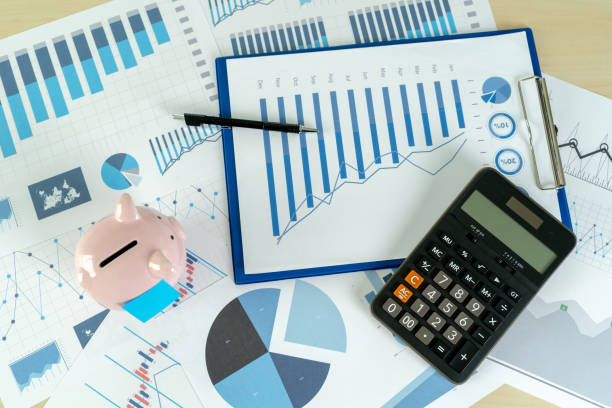 istock Finance Data analyzing with calculator  Economy Investment planning budget 1125055712