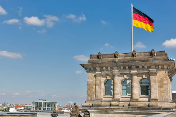 istock Berlin cityscape with Reichstag tower, Germany. 1125060989