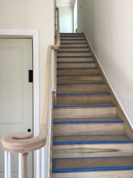 istock New Wood Stair Installation 1125066615