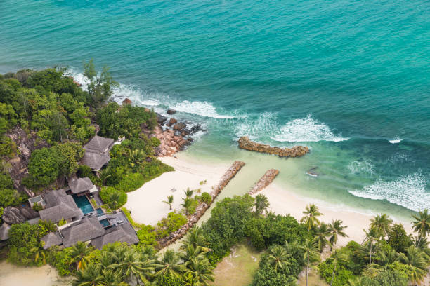 istock Praslin Hotel Resort Aerial, Seychelles 1125068985
