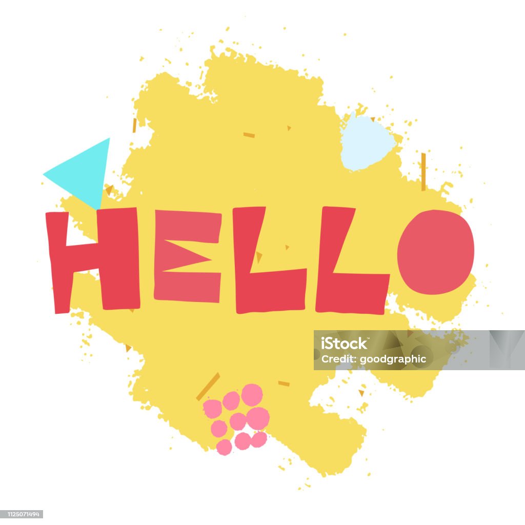 Hello Vector Illustration Stock Illustration - Download Image Now ...