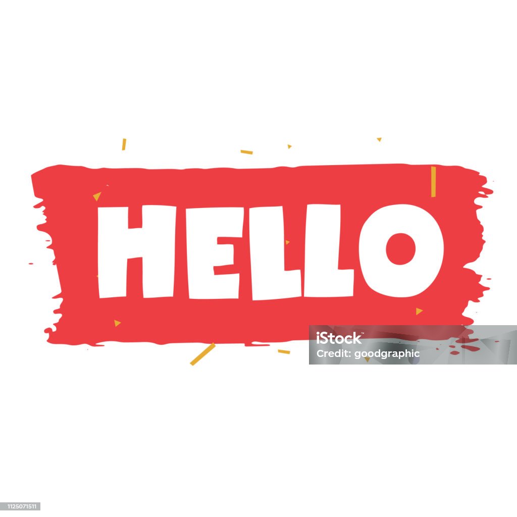 Hello! Vector illustration. Hello! Vector illustration. Lettering. Alphabet stock vector