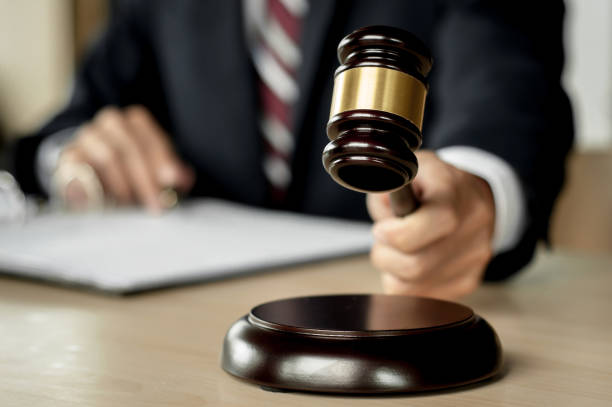 istock Justice and Law concept. lawyer working at courtroom, selective focus 1125076021