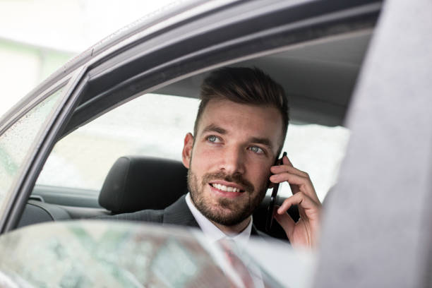 istock Businessman in car 1125081225