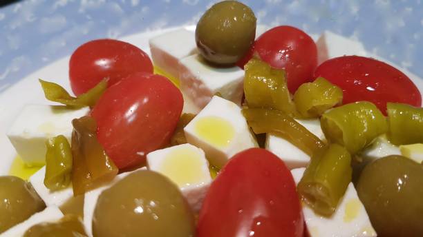 istock Salad of cheese, cherry tomato 1125085211