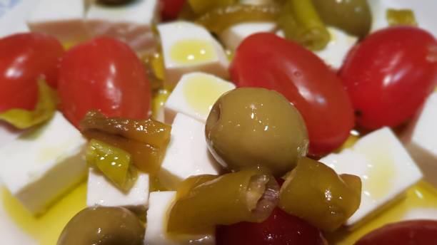 istock Salad of cheese, cherry tomato 1125085244